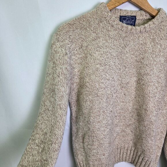 Vintage Woolrich Wool Blend Crewneck Sweater Beige Size Medium - Picture 3 of 7